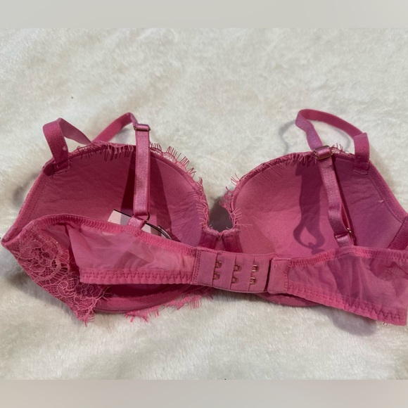 Victoria’s Secret Lined Demi Bra Pink With Lace Overlay Size‎ 32C - Picture 6 of 6